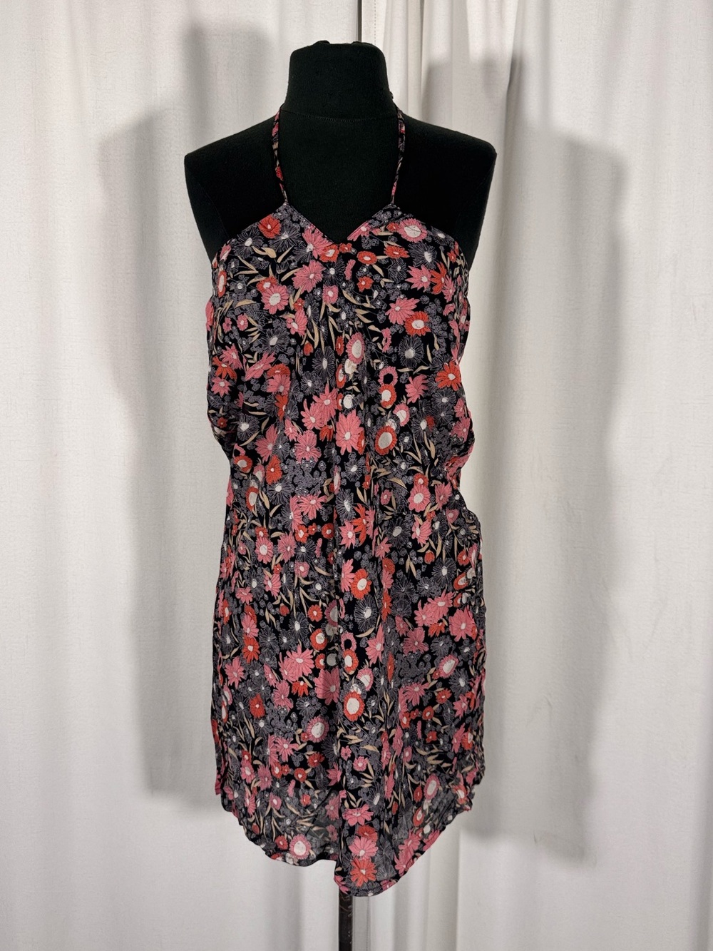 Vintage Susina Floral Halter Neck Mini Dress